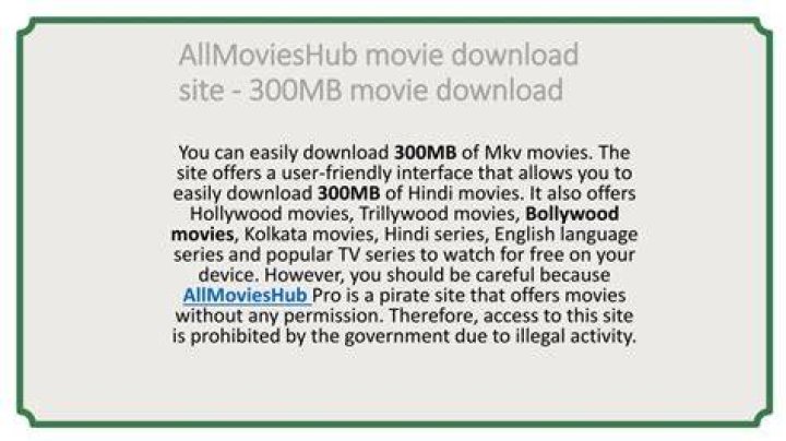 300mb Movie Download: The Ultimate Guide to Legal and Safe Streaming