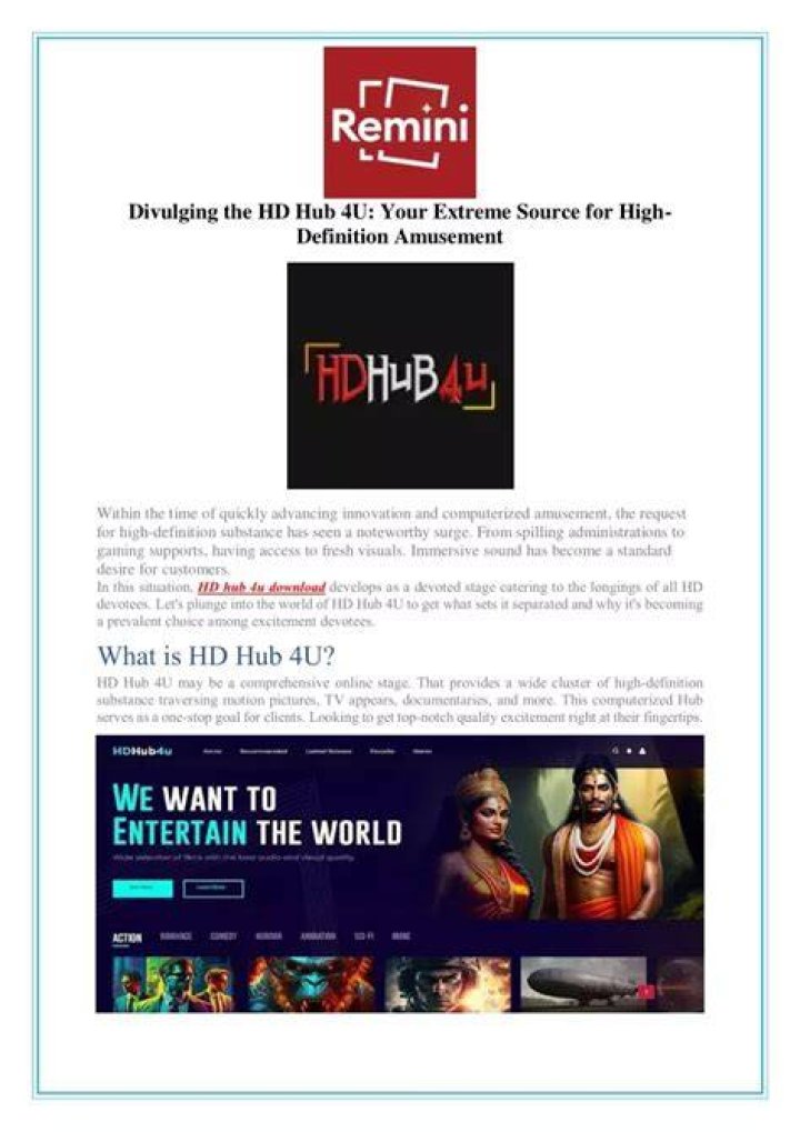 HD Hub for 4U: Your Ultimate Guide to High-Definition Streaming