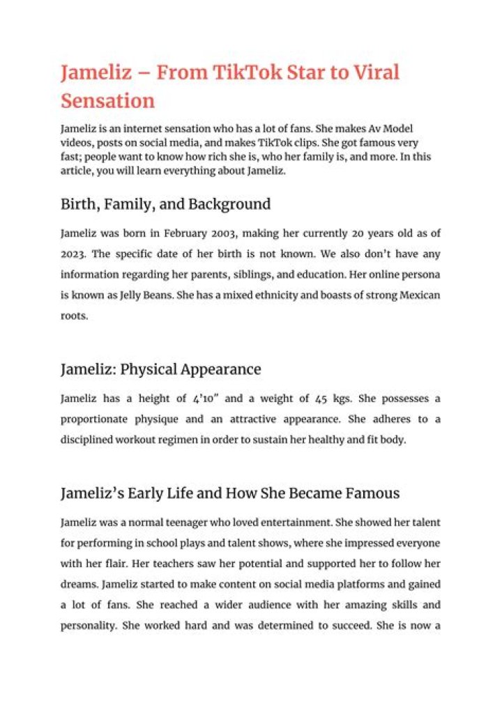 Learn About Jameliz: Age, Career, & More | Google Discover